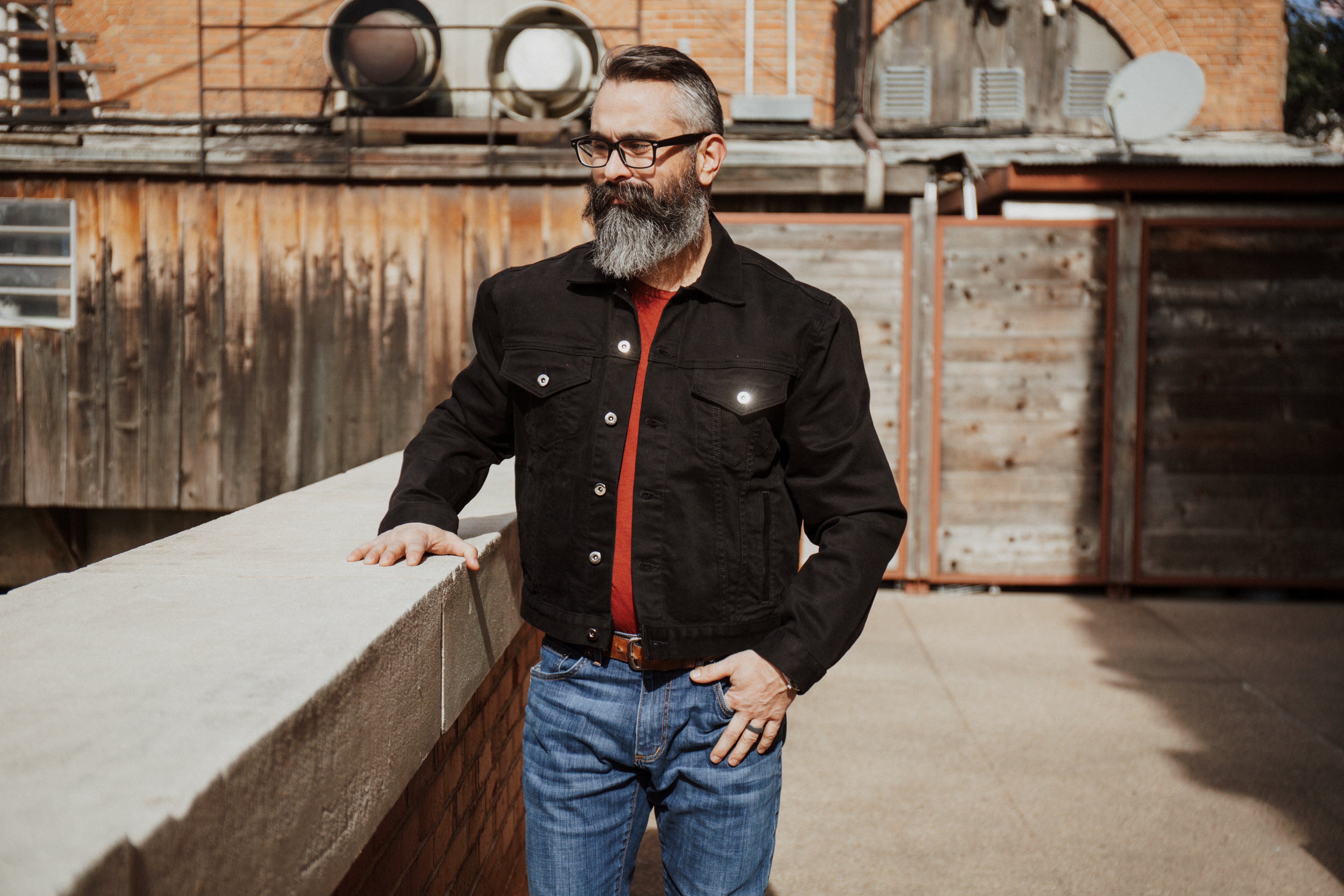 Black Denim Trucker Jacket – The Love Collection Black Denim Trucker Jacket – The Love Collection