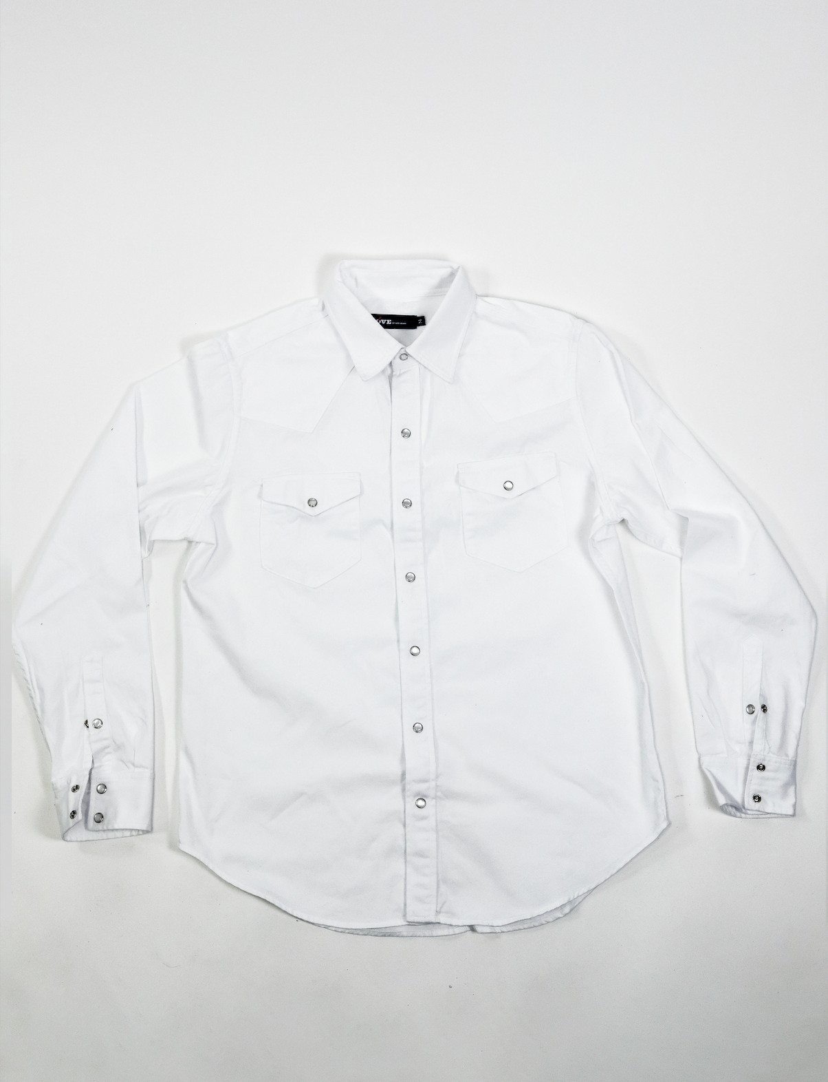 White Pearl Snap Denim Shirt The Love Collection White Pearl Snap Denim Shirt The Love Collection